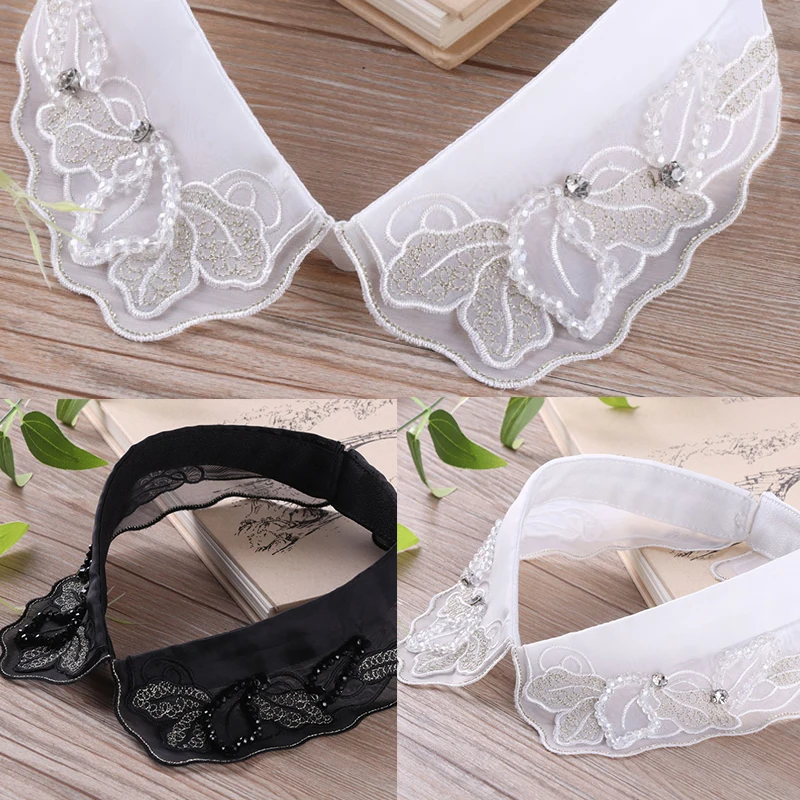 Hollow Lace Chiffon Doll Cotton Fake Collar Blouse Sweater Detachable Shirt Collar False Collar Lapel Women Top Collars Decor
Hollow Lace Chiffon Doll Cotton Fake Collar Blouse Sweater Detachable Shirt Collar False Collar Lapel Women Top Collars Decor