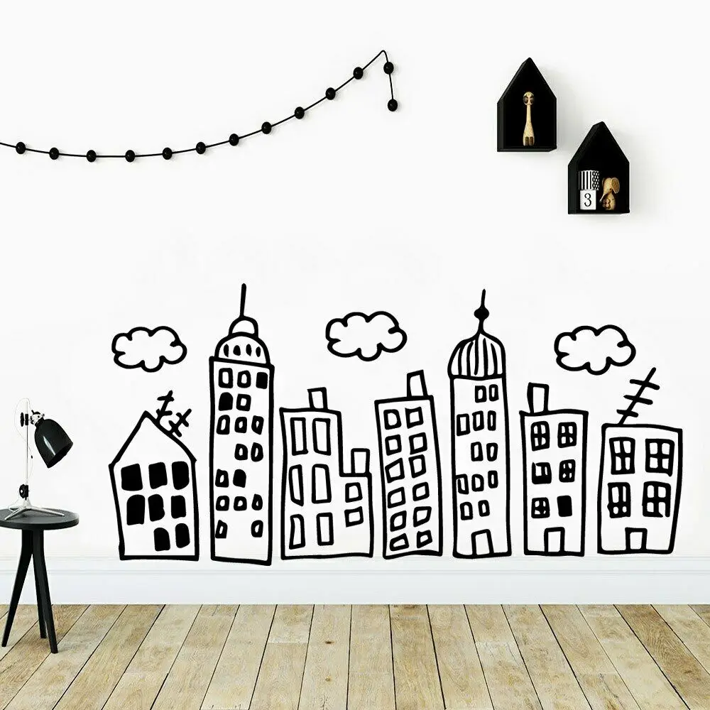 Delicate high buildings Vinyl Decals Wall Stickers For Kids Rooms Nordic Style Home Decoration
Delicate high buildings Vinyl Decals Wall Stickers For Kids Rooms Nordic Style Home Decoration