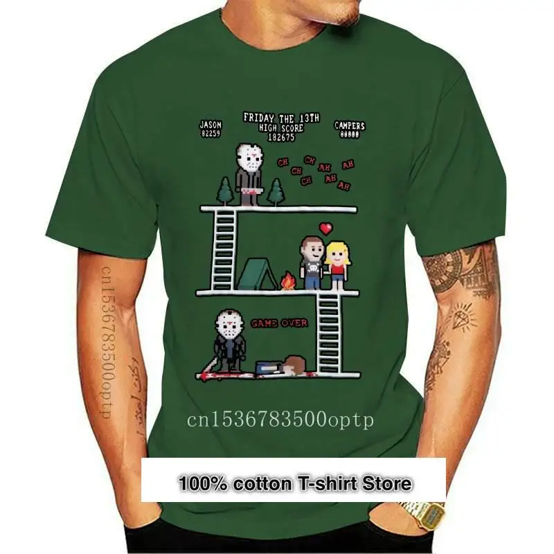 Camiseta negra de Juego Arcade Retro de 8 bits, camisa colorida de Jason Voorhees 13, viernes nuevo
Camiseta negra de Juego Arcade Retro de 8 bits, camisa colorida de Jason Voorhees 13, viernes nuevo