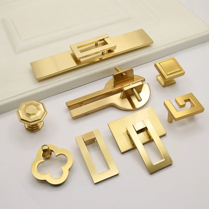 New Chinese Cabinet Push Pull Door Handle Gold Imitation Copper Zinc Alloy Decorative Desk Drawer Furniture Drawer Flush Handles
New Chinese Cabinet Push Pull Door Handle Gold Imitation Copper Zinc Alloy Decorative Desk Drawer Furniture Drawer Flush Handles