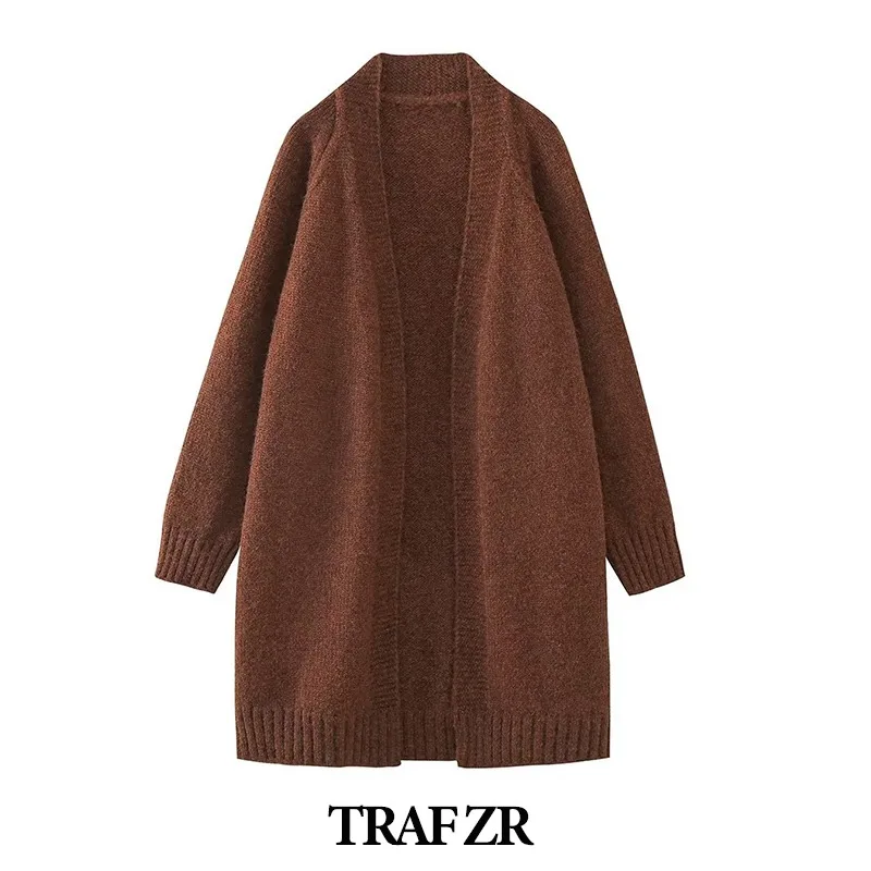 Кардиган TRAF ZR, Женская длинная Корейская осенняя одежда, новинка, вязаный модный свитер 2023, Женское пальто в стиле старых денег, Одежда большого размера
Кардиган TRAF ZR, Женская длинная Корейская осенняя одежда, новинка, вязаный модный свитер 2023, Женское пальто в стиле старых денег, Одежда большого размера