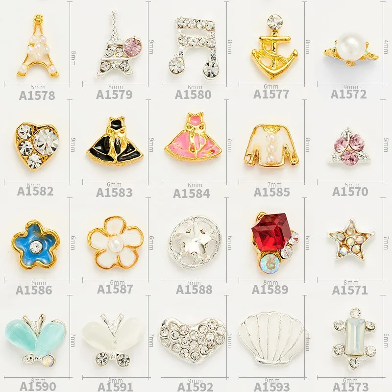 10 Pcs/Bag Nail Alloy Drill Accessories Music Shell Gems DIY Nail Accessories Tower Skirt Girdle Drill DIY Nail Art Decoration
10 Pcs/Bag Nail Alloy Drill Accessories Music Shell Gems DIY Nail Accessories Tower Skirt Girdle Drill DIY Nail Art Decoration