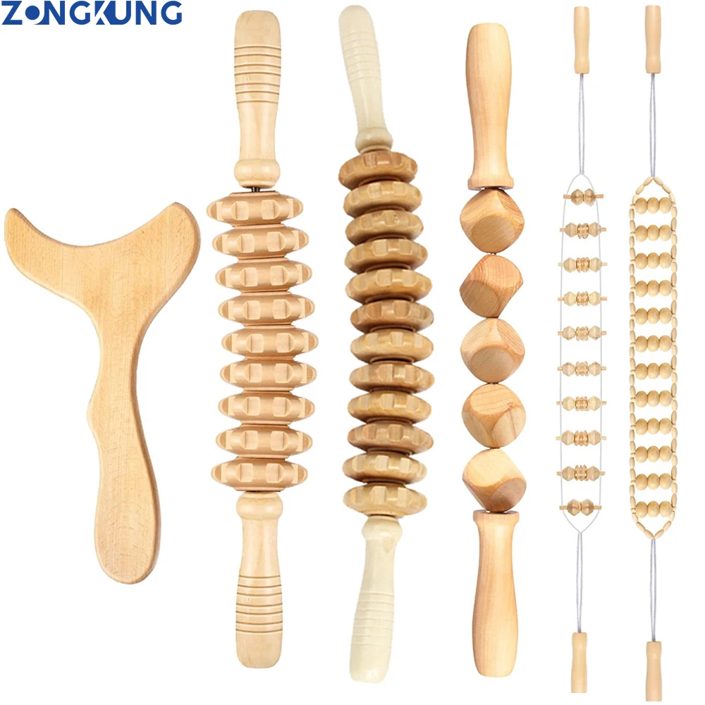 ZONGKUNG Wooden GuaSha Tools Wood Massager Roller Rope Wood Therapy Massage Tools Maderoterapia Kit Lymphatic Drainage Massager
ZONGKUNG Wooden GuaSha Tools Wood Massager Roller Rope Wood Therapy Massage Tools Maderoterapia Kit Lymphatic Drainage Massager