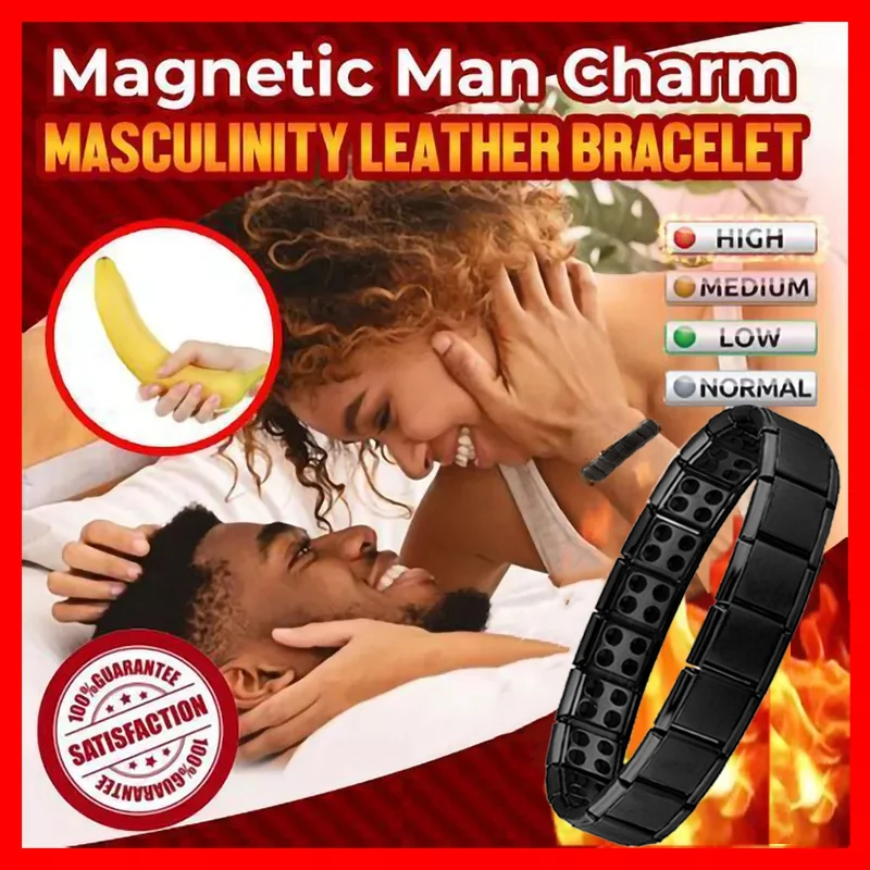 Creative Titanium Steel Bracelet Magnetic Man Charm Masculinity Leather Bracelet Stainless Steel Magnetic Buckle Punk Bracelet
Creative Titanium Steel Bracelet Magnetic Man Charm Masculinity Leather Bracelet Stainless Steel Magnetic Buckle Punk Bracelet
