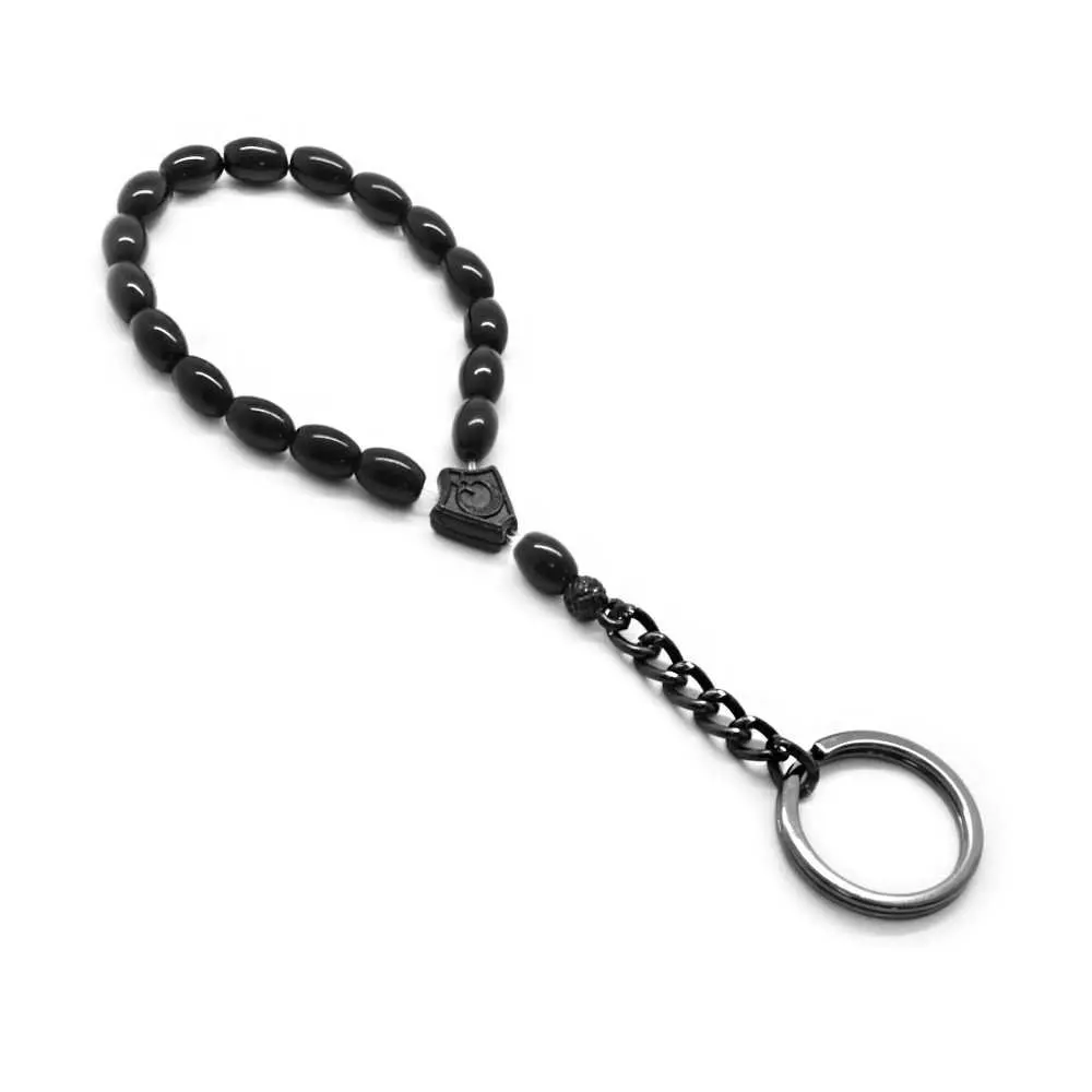 Onyx Natural Stone-steel Kombinli Rosary Keychain 
Onyx Natural Stone-steel Kombinli Rosary Keychain