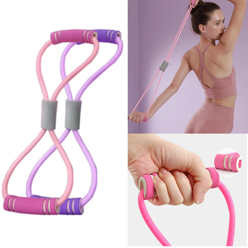 

Band Band 8 Workout Elastic Training Hot Loop Yoga Resistance Word Developer Rubber Equipment Yoga Chest Fitness Stretch Fitness