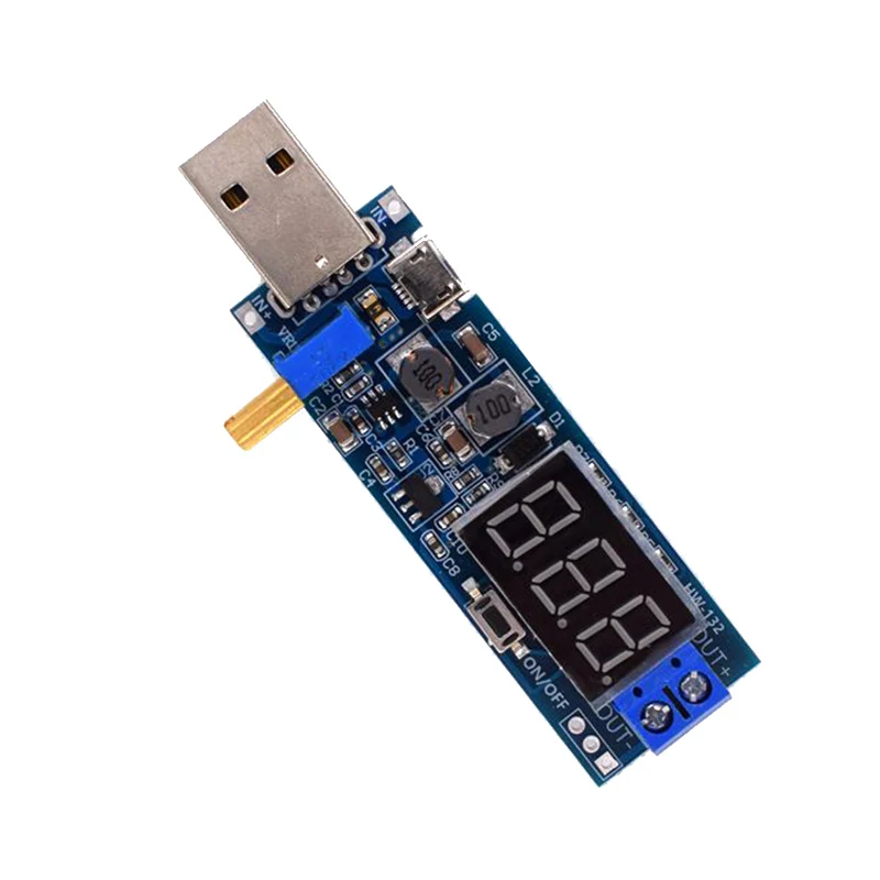 USB повышающий/уменьшающий модуль питания DC-DC 5 В до 3 В/12 Регулируемый понижающий