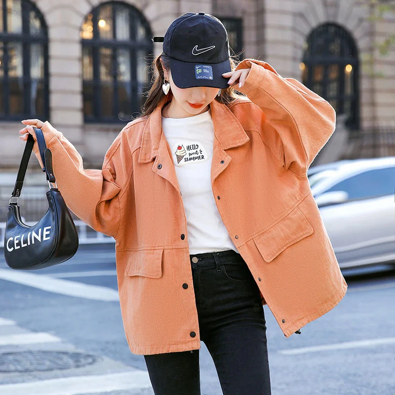 Denim Jacket Women Spring New Korean Fashion LooseCasual Candy Color Jeans Coat All-match Tooling Jackets Women Outerwear
Denim Jacket Women Spring New Korean Fashion LooseCasual Candy Color Jeans Coat All-match Tooling Jackets Women Outerwear