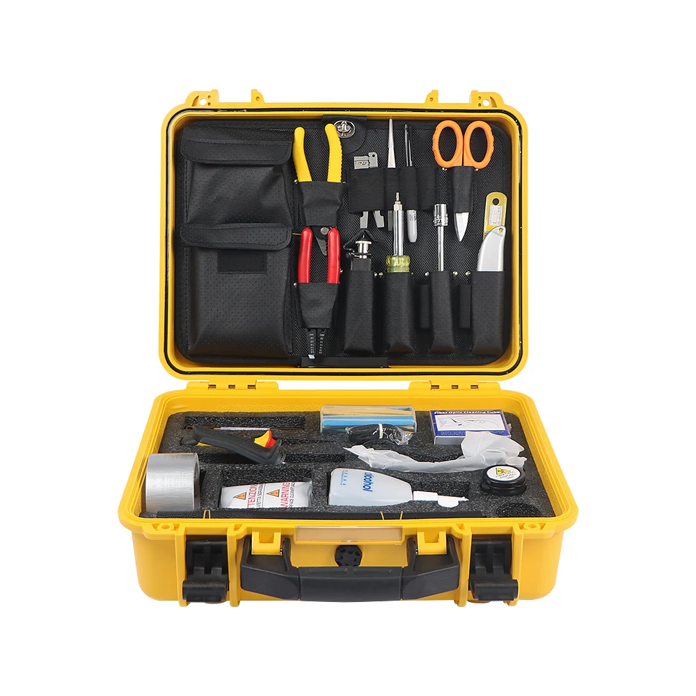FCST210601 Assembly Basic Fiber Optic Tool Kit Fusion Splicing Toolkit For Network Installation With Fiber Cleaver & Cutter
FCST210601 Assembly Basic Fiber Optic Tool Kit Fusion Splicing Toolkit For Network Installation With Fiber Cleaver & Cutter