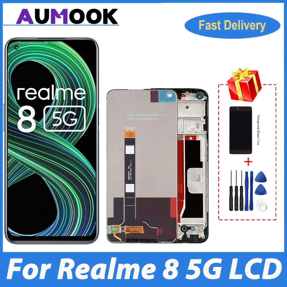 Original 6.5'' Display For Realme 8 5G LCD Touch Screen Digitizer For Realme 8 5G LCD RMX3241 with Frame Assembly Replace Parts
Original 6.5'' Display For Realme 8 5G LCD Touch Screen Digitizer For Realme 8 5G LCD RMX3241 with Frame Assembly Replace Parts