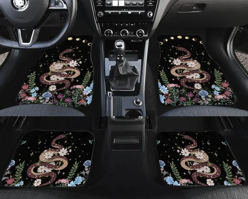 Trippy Floral Snake Moon Phase Mystery Car Mat, Celestial Floor Car Mat, Psychedelic Car Mat, Car Accessories, Car Lover, 
Trippy Floral Snake Moon Phase Mystery Car Mat, Celestial Floor Car Mat, Psychedelic Car Mat, Car Accessories, Car Lover,