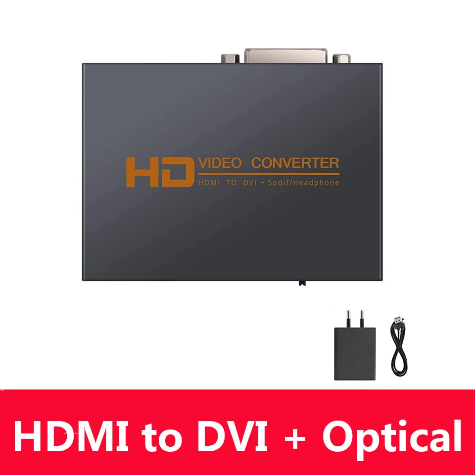 1080p HDMI to DVI Converter HDMI to DVI + Optical Toslink SPDIF + 3.5mm Stereo Audio Metal Housing HDMI Audio Extractor with Pow
1080p HDMI to DVI Converter HDMI to DVI + Optical Toslink SPDIF + 3.5mm Stereo Audio Metal Housing HDMI Audio Extractor with Pow