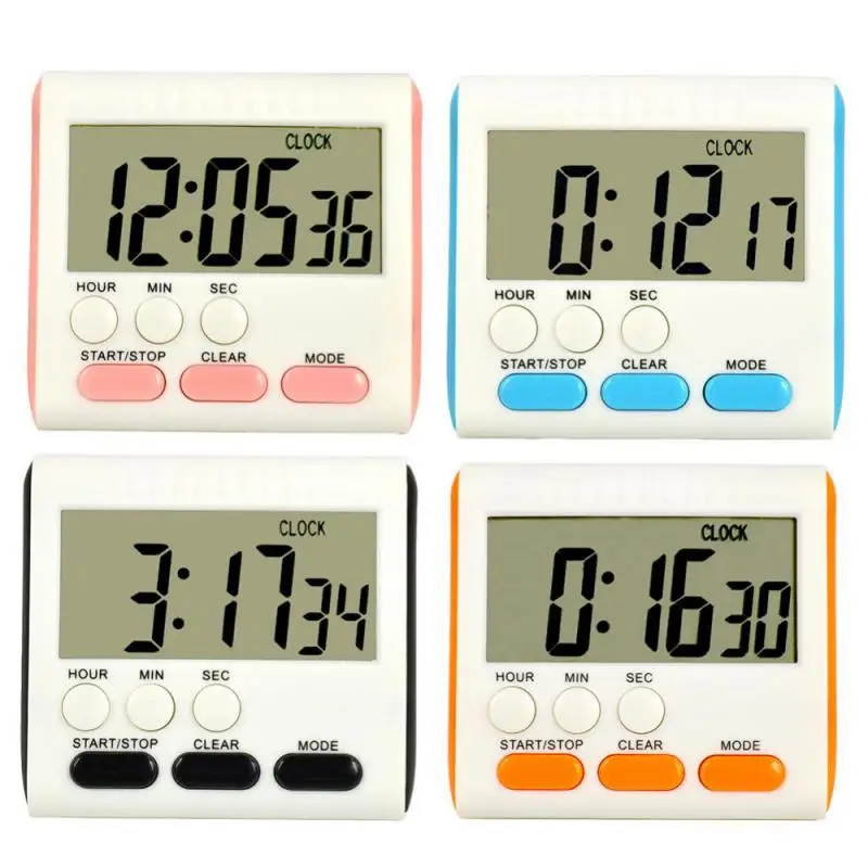 

Electronic Kitchen Timer LCD Display Large Screen Electronic Timer Positive Negative Baking Timer Reminder Timing Big Loud Alarm
