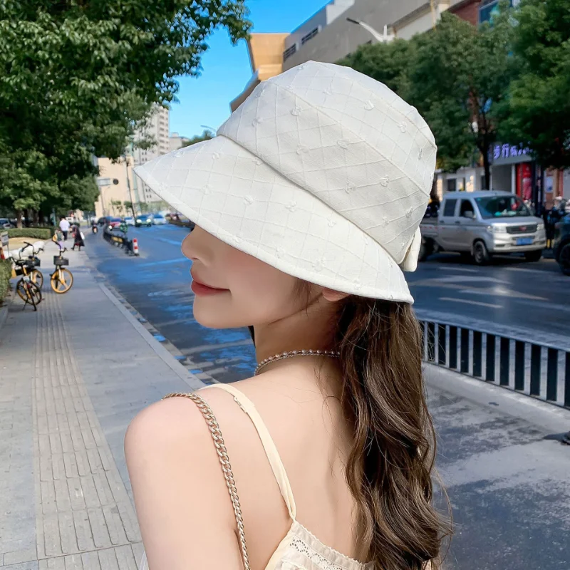 Spring and Summer Light Sunshade Sun Hats for Women Japanese Plaid Bow All-match Basin Cap Korean Version Casual Bucket Hat
Spring and Summer Light Sunshade Sun Hats for Women Japanese Plaid Bow All-match Basin Cap Korean Version Casual Bucket Hat
