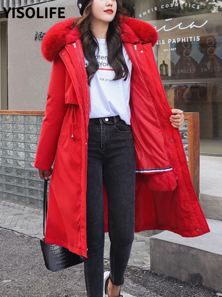 YISOLIFE Women's Clothing Large Size 4XL Loose Parkas Big Fur Collar Mid-Length Coat Removable Plus Velvet Liner Cotton Female
YISOLIFE Women's Clothing Large Size 4XL Loose Parkas Big Fur Collar Mid-Length Coat Removable Plus Velvet Liner Cotton Female