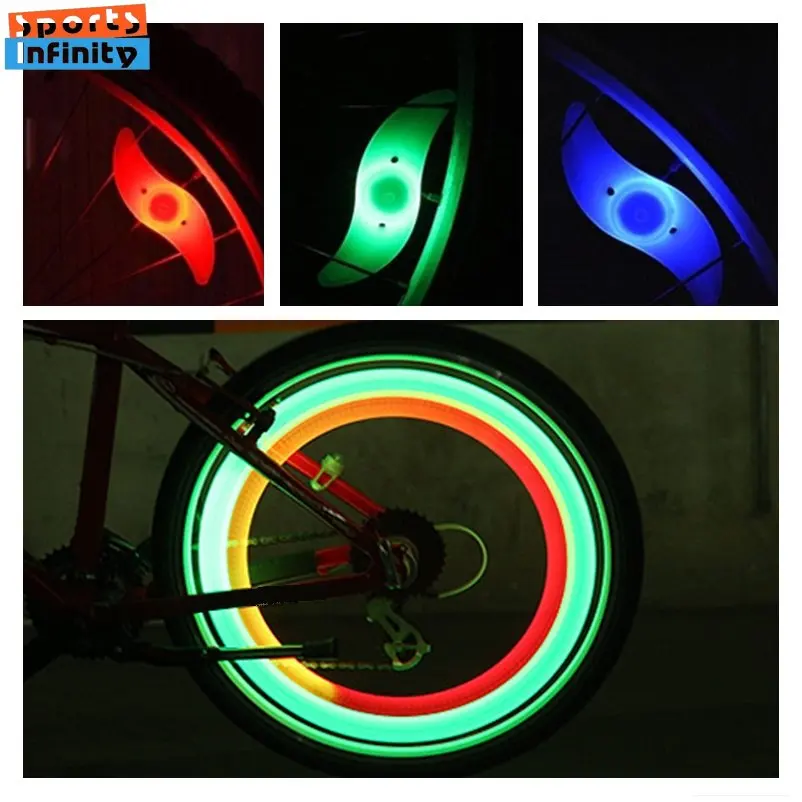 

Mountain Bike Color LED Spoke Light Flashing Waterproof Illuminate 3d Wheel Bike Night Lamp Road Bicycle Cycling Accessories