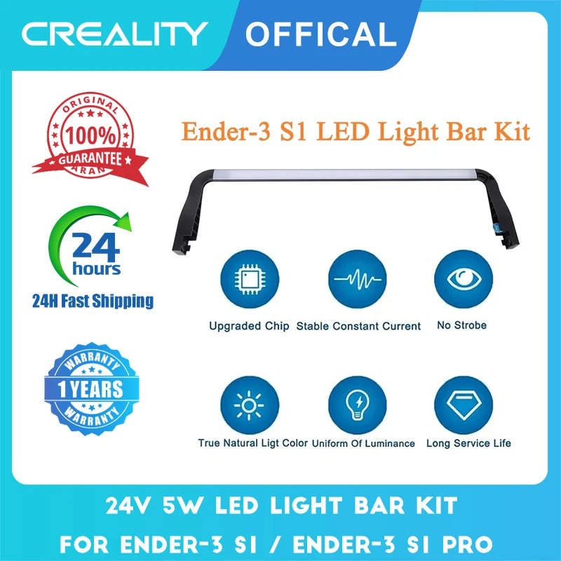 CREALITY Ender-3 S1 Ender-3 S1 Pro 24V 5W LED Light Bar Kit Energy Power Saving Easy Installation Soft Light 3D Printer Parts
CREALITY Ender-3 S1 Ender-3 S1 Pro 24V 5W LED Light Bar Kit Energy Power Saving Easy Installation Soft Light 3D Printer Parts