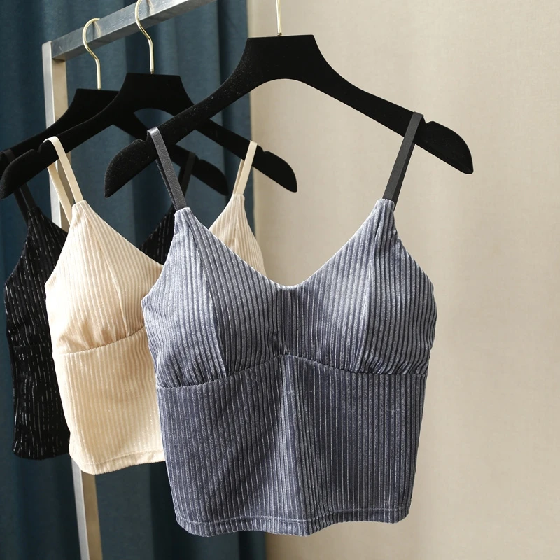 Striped Velvet Camisole Woman Bright Silk Backless Spaghetti Strap Camis Female Korean Fashion Tank Women Clothing Dropshipping
Striped Velvet Camisole Woman Bright Silk Backless Spaghetti Strap Camis Female Korean Fashion Tank Women Clothing Dropshipping
