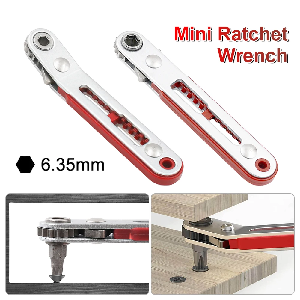 Universal 1/4 Bit Ratchet Wrench Screwdriver Mini Angled Adapter Socket Dual-Drive Head Ratchet Wrench For Furniture Maintenance
Universal 1/4 Bit Ratchet Wrench Screwdriver Mini Angled Adapter Socket Dual-Drive Head Ratchet Wrench For Furniture Maintenance
