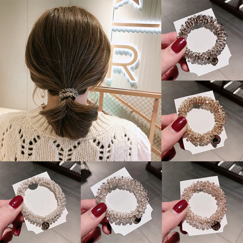 Hair Ring Crystal Pearl Hair Tie Elastic Hair Band Scrunchies Bracelet Hair Accessories Elegant Ponytail Holder Hair Rope 1Pcs
Hair Ring Crystal Pearl Hair Tie Elastic Hair Band Scrunchies Bracelet Hair Accessories Elegant Ponytail Holder Hair Rope 1Pcs