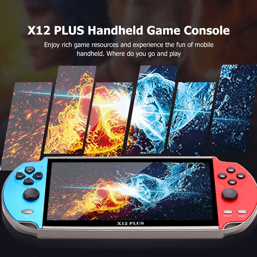 Портативная игровая консоль X12/X7 Plus, 7,1 дюймов, HD экран, портативный аудио-видео плеер, Классическая игра, встроенные 10000 + классические игры, 16...
Портативная игровая консоль X12/X7 Plus, 7,1 дюймов, HD экран, портативный аудио-видео плеер, Классическая игра, встроенные 10000 + классические игры, 16...