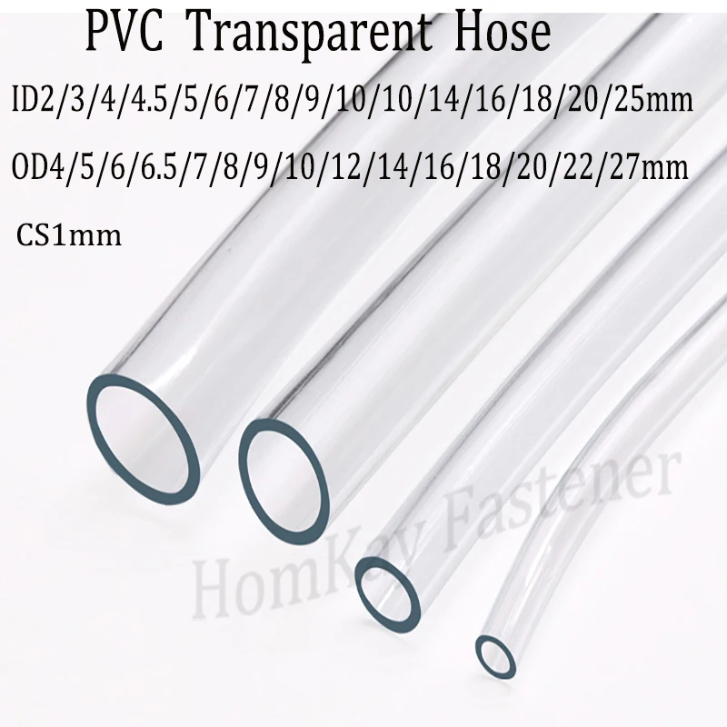 1/3Meter Transparent PVC Hose ID2-25mm Corrosion-resistant Oil-resistant Suitable Agriculture Home Use High Pressure Resistance
1/3Meter Transparent PVC Hose ID2-25mm Corrosion-resistant Oil-resistant Suitable Agriculture Home Use High Pressure Resistance