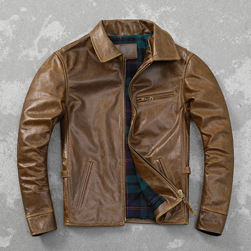 2023 Heavy Oil Wax Imported First Layer Cowhide Leather Coat Men's Classic Lapel Yellow Brown Retro Casual Jacket Scarce
2023 Heavy Oil Wax Imported First Layer Cowhide Leather Coat Men's Classic Lapel Yellow Brown Retro Casual Jacket Scarce