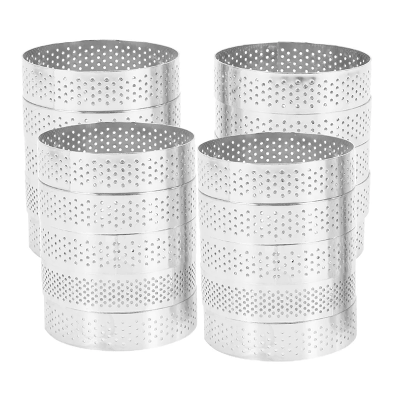 20Pcs Circular Tart Rings With Holes Fruit Pie Quiches Cake Mousse Kitchen Baking Mould Perforated Cake Mousse Ring 8Cm
20Pcs Circular Tart Rings With Holes Fruit Pie Quiches Cake Mousse Kitchen Baking Mould Perforated Cake Mousse Ring 8Cm