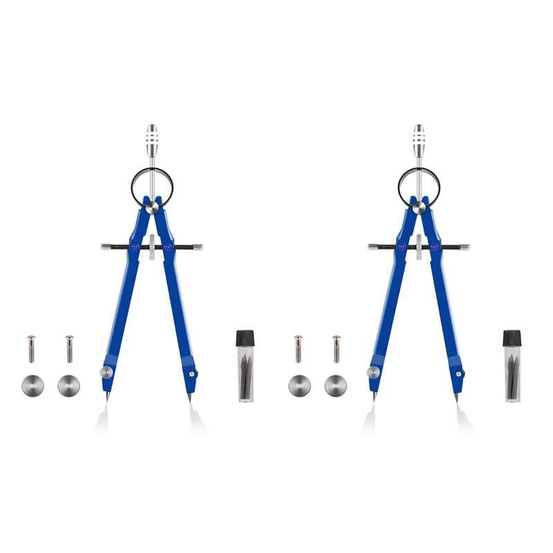 2X Professional Compass, Compass Geometry Set With Lock, Math And Precision Compass, Metal And Durable (Blue)
2X Professional Compass, Compass Geometry Set With Lock, Math And Precision Compass, Metal And Durable (Blue)