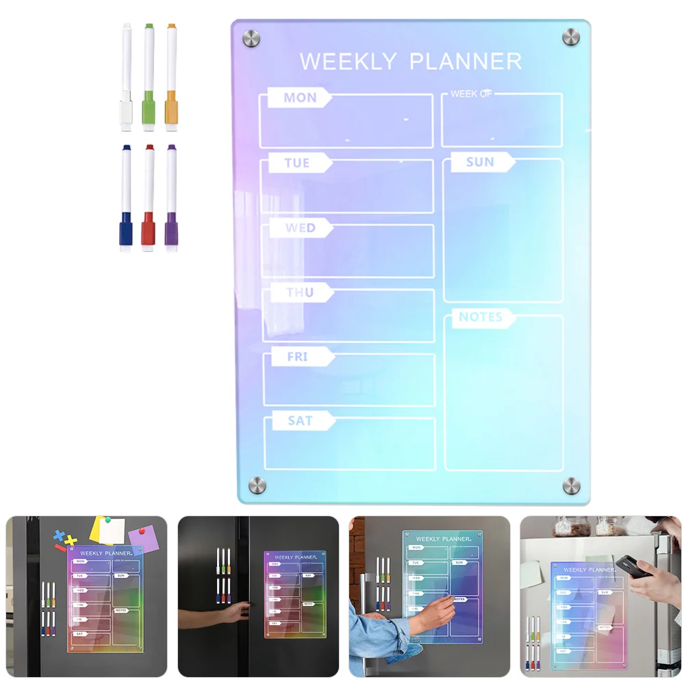 1 Set of To Do List Board Reusable Dry Erase Board Fridge Weekly Calendar Board Magnetic Planner Board
1 Set of To Do List Board Reusable Dry Erase Board Fridge Weekly Calendar Board Magnetic Planner Board