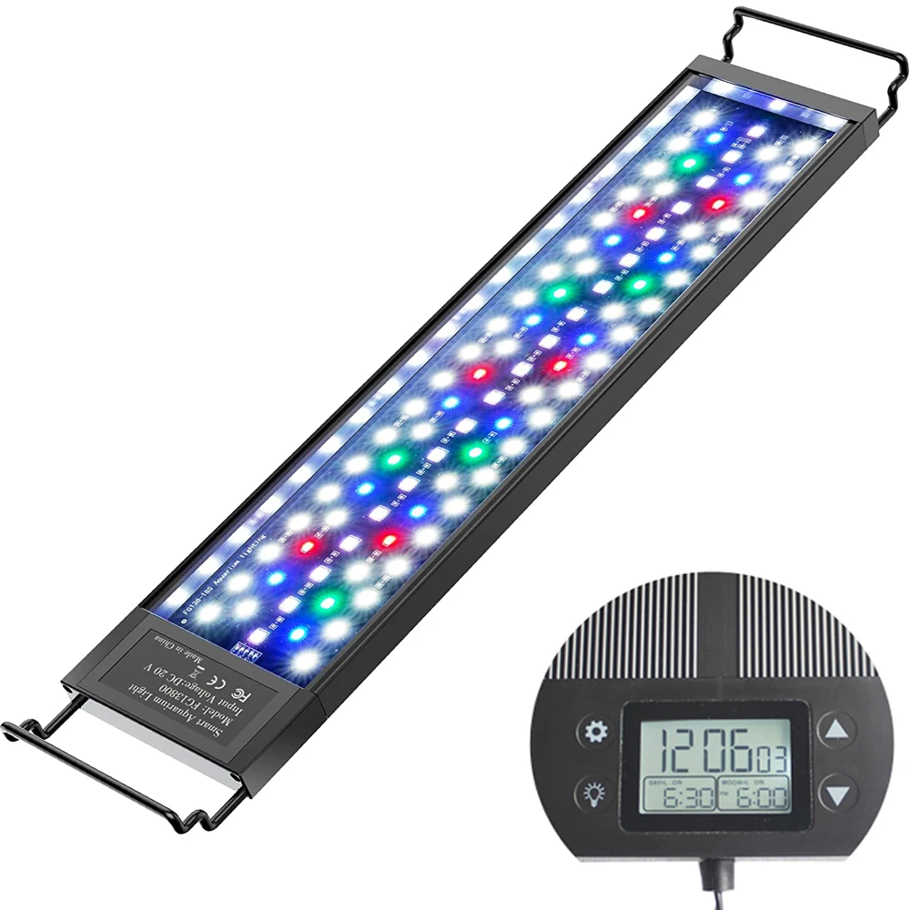 Выдвижной светодиодный светильник для аквариума, лампа полного спектра с таймером 24-30-36 дюймов, 7 цветов, для резервуаров с пресной водой
Выдвижной светодиодный светильник для аквариума, лампа полного спектра с таймером 24-30-36 дюймов, 7 цветов, для резервуаров с пресной водой