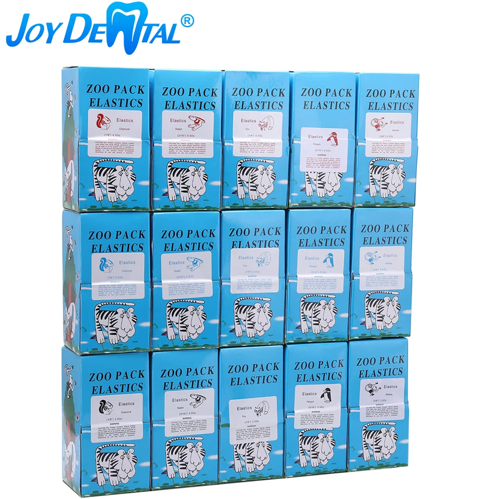 5000pcs/box Dental Orthodontic Zoo Pack Elastics Rubber Bands High Quality Latex Braces Force 3.5 / 5.0 / 6.5
5000pcs/box Dental Orthodontic Zoo Pack Elastics Rubber Bands High Quality Latex Braces Force 3.5 / 5.0 / 6.5