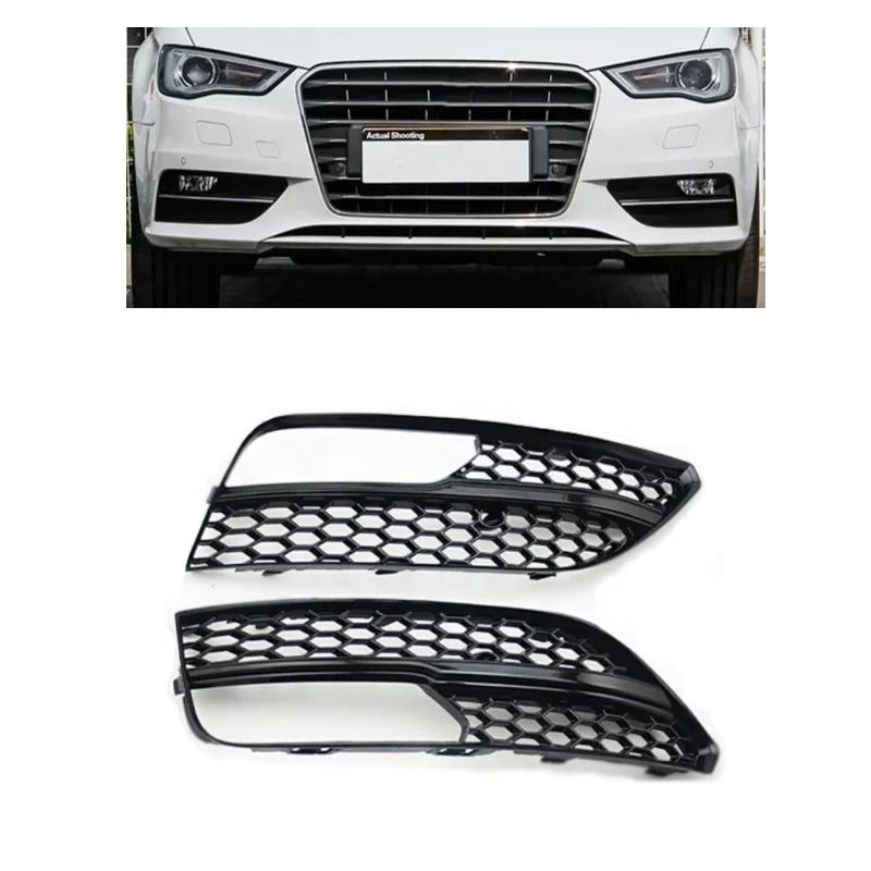 Honeycomb Style Black / Chrome Silver Front Fog Lamp Grille Fog Light Cover For Audi A3 Hatchback 2013 2014 2015 2016
Honeycomb Style Black / Chrome Silver Front Fog Lamp Grille Fog Light Cover For Audi A3 Hatchback 2013 2014 2015 2016