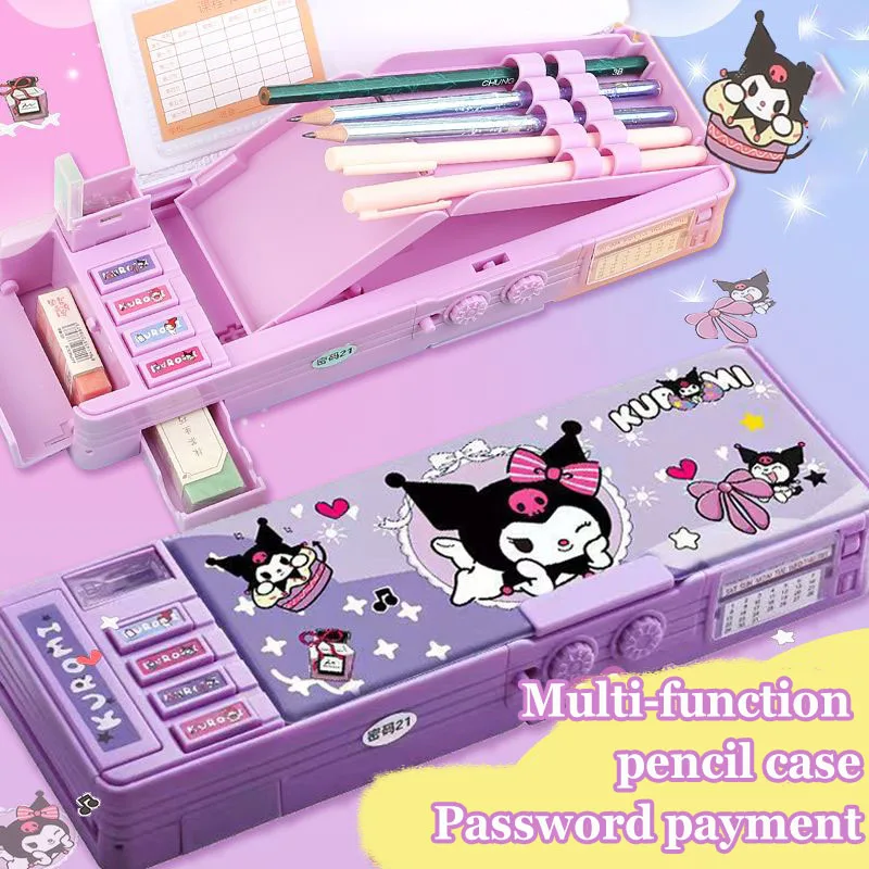 Sanrio Stationery Box Anime My Melody Combination Lock Pencil Case Kuromi Student Stationery Kids Pen Holder Multi-Function Gift
Sanrio Stationery Box Anime My Melody Combination Lock Pencil Case Kuromi Student Stationery Kids Pen Holder Multi-Function Gift