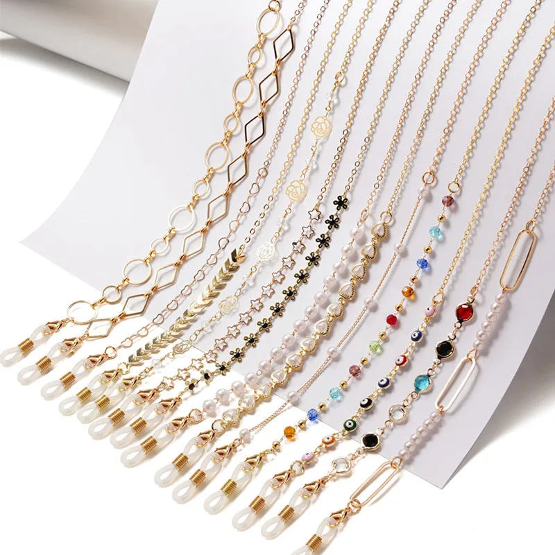 12 Styles Eyeglass Chains for Women Sunglasses Chains Glasses Cord Holder Gold Eyewear Lanyard Necklace Strap Rope Mask Chain
12 Styles Eyeglass Chains for Women Sunglasses Chains Glasses Cord Holder Gold Eyewear Lanyard Necklace Strap Rope Mask Chain