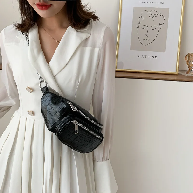 Women's Waist Bags Fashion Fanny Pack Female Shoulder Bags Belt Messenger Bag PU Leather Stone Banana Bum Waist Pack Chest Bag 
Women's Waist Bags Fashion Fanny Pack Female Shoulder Bags Belt Messenger Bag PU Leather Stone Banana Bum Waist Pack Chest Bag