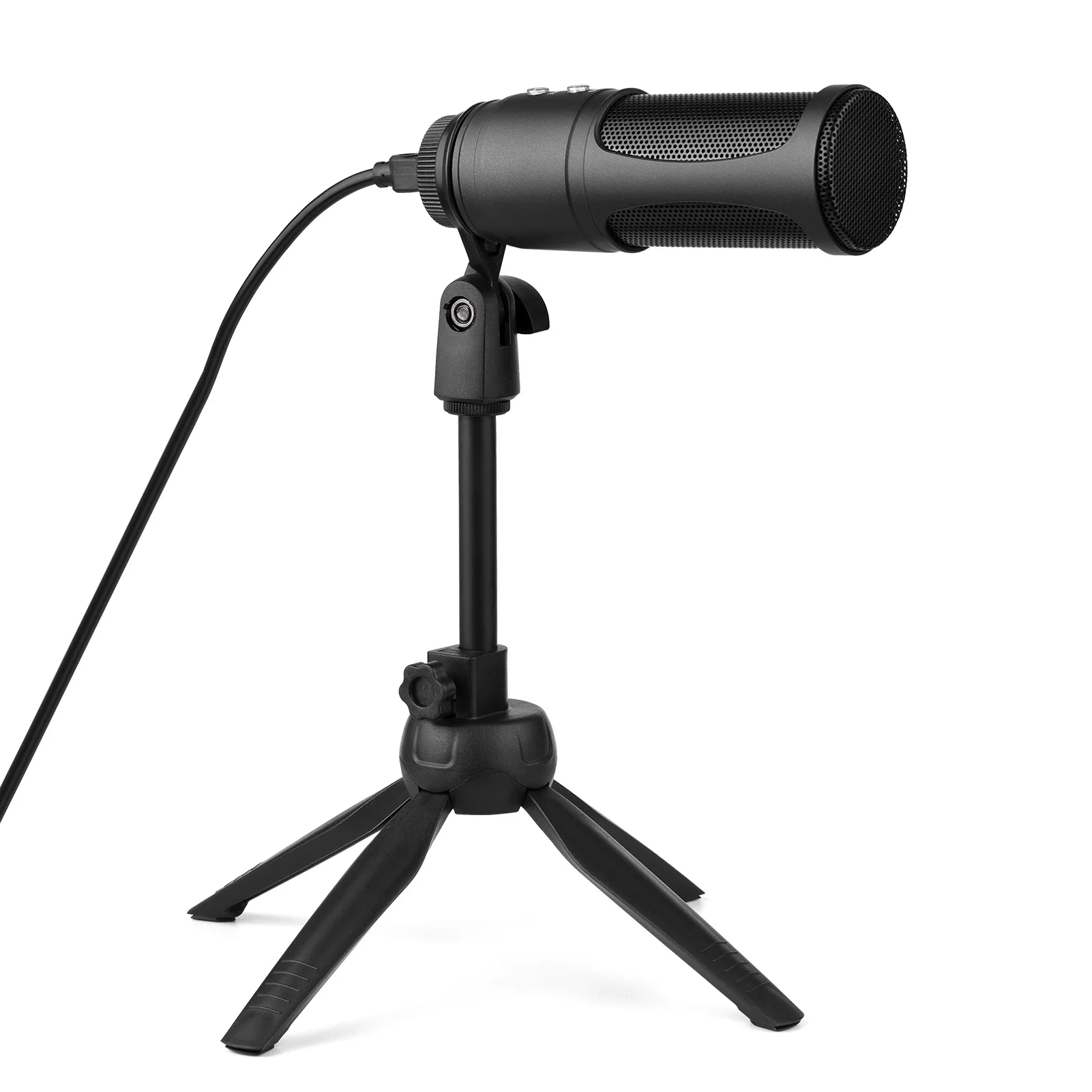 Studio USB Microphone Cardioid Condenser Computer Mic with Height Adjustable Quadripod Plug & Play for Recording Gaming Meeting
Studio USB Microphone Cardioid Condenser Computer Mic with Height Adjustable Quadripod Plug & Play for Recording Gaming Meeting
