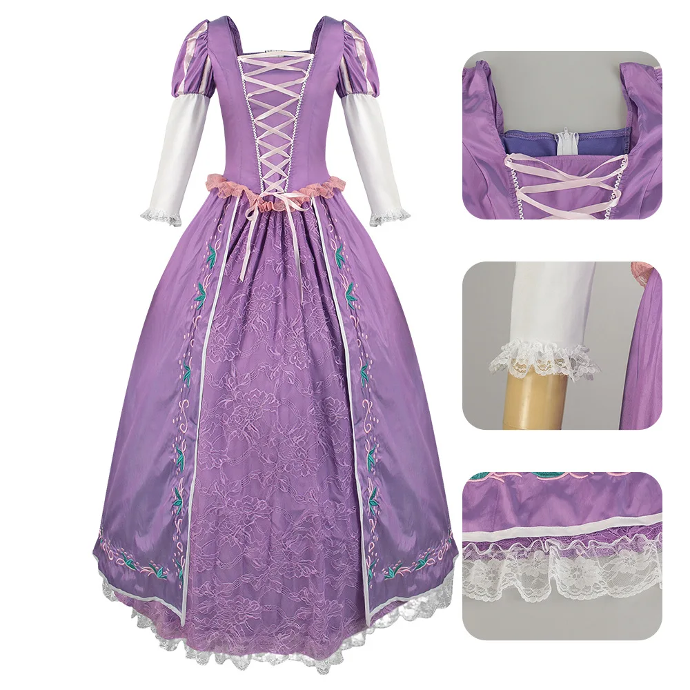 Movie Tangled Cosplay Princess Rapunzel Dress Cosplay Costume Women Purple Dresses Outfit Suit Halloween Carnival Costume
Movie Tangled Cosplay Princess Rapunzel Dress Cosplay Costume Women Purple Dresses Outfit Suit Halloween Carnival Costume