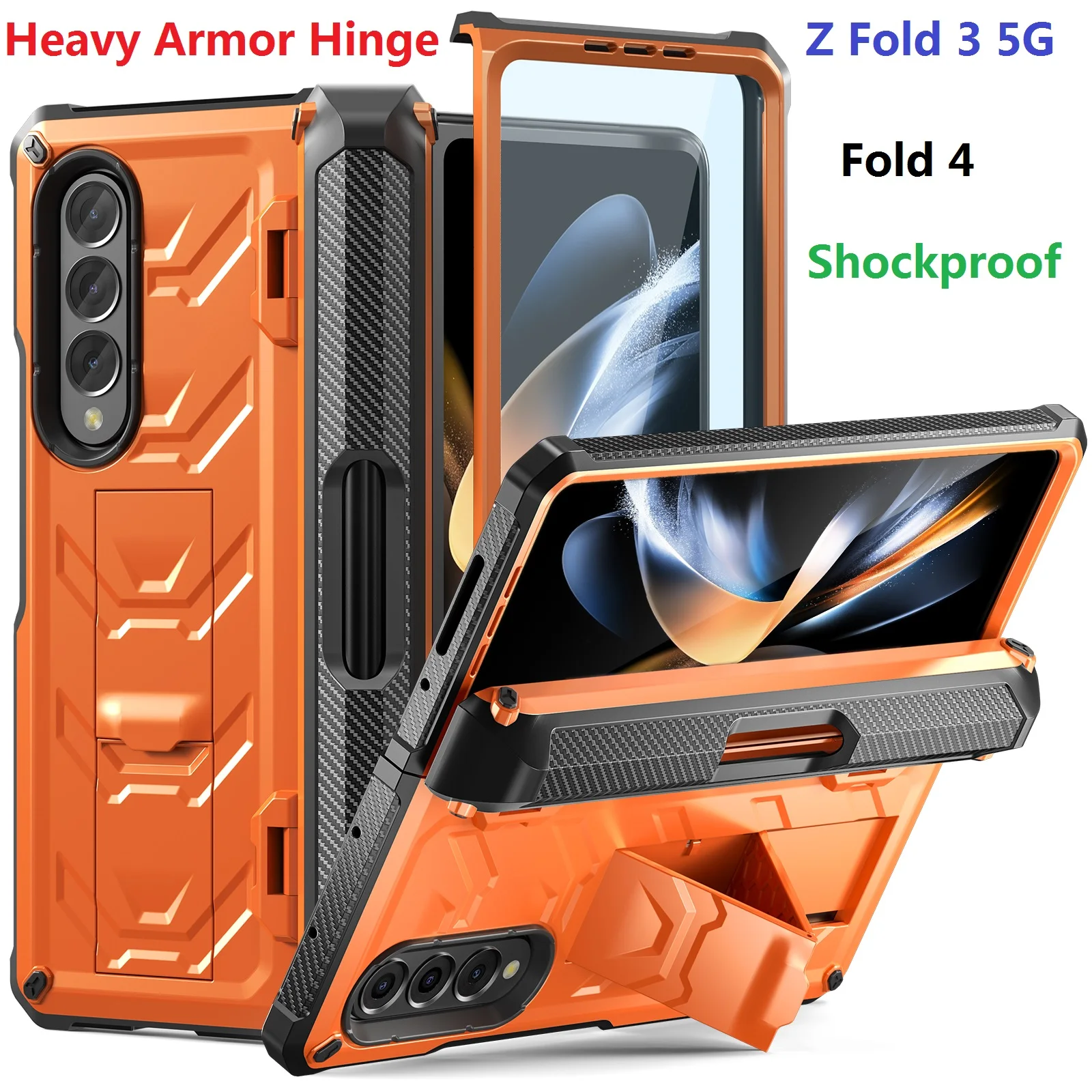 Armorer Rugged Case For Samsung Galaxy Z Fold 4 Fold 3 Case Hinge Shockproof Pen Holder Stand Cover Foe Galaxy Zfold4 Z Fold3
Armorer Rugged Case For Samsung Galaxy Z Fold 4 Fold 3 Case Hinge Shockproof Pen Holder Stand Cover Foe Galaxy Zfold4 Z Fold3