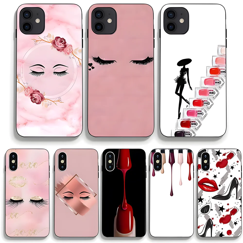 Cosmetics Nail Polish Phone Case Fundas Cover for Iphone 6 6s 7 8 Plus Xr X Xs 11 12 13 14 Mini Pro Max Black Silicone Case
Cosmetics Nail Polish Phone Case Fundas Cover for Iphone 6 6s 7 8 Plus Xr X Xs 11 12 13 14 Mini Pro Max Black Silicone Case