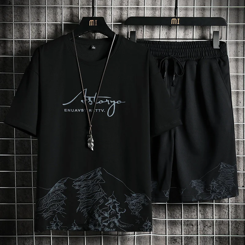 Men's T-shirt + Shorts Set Summer Breathable Casual T shirt Running Fashion Harajuku Printed Male Sport Suit 2023 New
Men's T-shirt + Shorts Set Summer Breathable Casual T shirt Running Fashion Harajuku Printed Male Sport Suit 2023 New