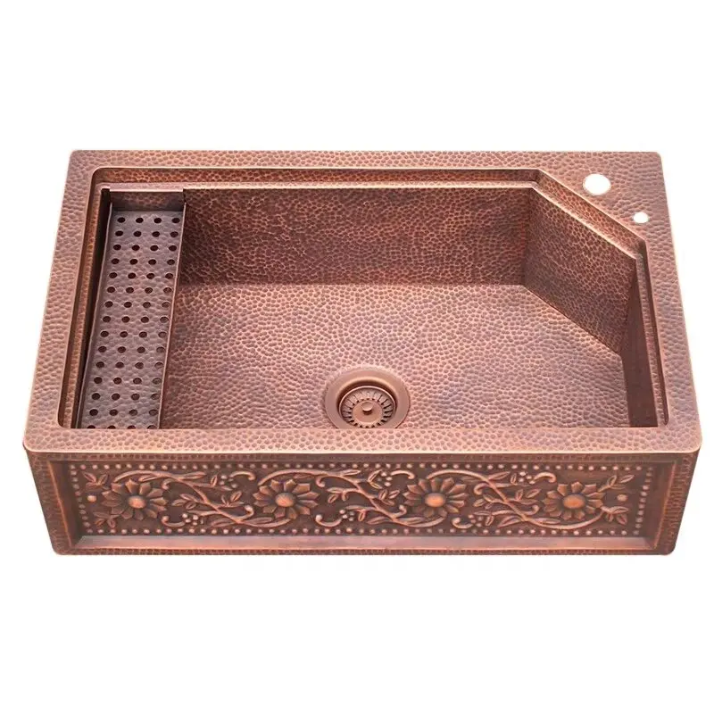 Customized American Vintage Handmade Copper Kitchen Sink Dishwashing Sink Vegetable Washing Basin Undercounter Sink Washbasin
Customized American Vintage Handmade Copper Kitchen Sink Dishwashing Sink Vegetable Washing Basin Undercounter Sink Washbasin