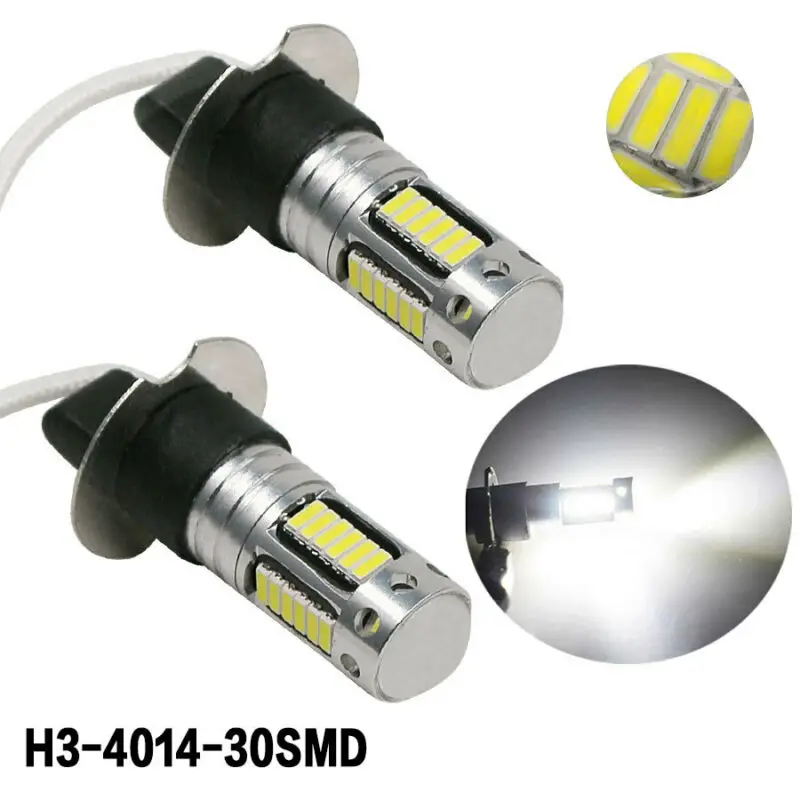 2Pcs H3 LED Fog Light Bulbs Replacements Kits Super Bright Canbus 6000K 100W White Daytime Running Lights 12V Led Bulb
2Pcs H3 LED Fog Light Bulbs Replacements Kits Super Bright Canbus 6000K 100W White Daytime Running Lights 12V Led Bulb