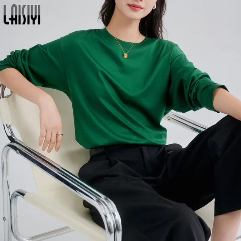 Women Long Sleeve Top 2023 Fashion Korean Style Basic Casual Tees Women's Clothing White T-shirts Solid Spring Autumn Pullover
Women Long Sleeve Top 2023 Fashion Korean Style Basic Casual Tees Women's Clothing White T-shirts Solid Spring Autumn Pullover