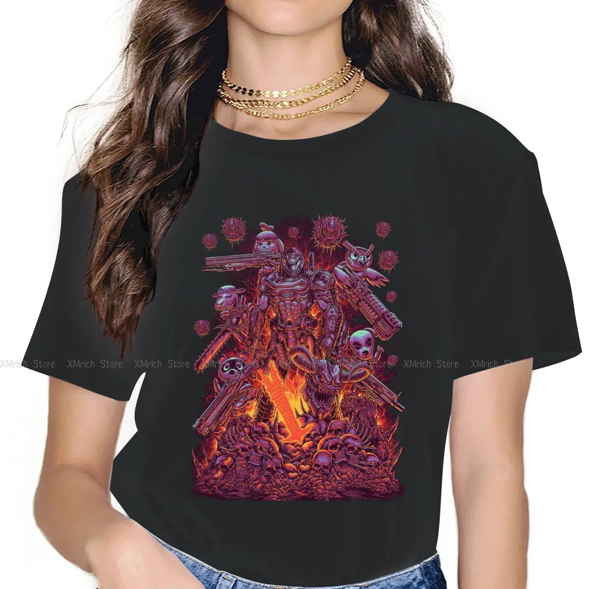 Cool Warrior Feminine Shirts Doom Slayer Game Oversized T-shirt Kawaii Vintage Female Clothing
Cool Warrior Feminine Shirts Doom Slayer Game Oversized T-shirt Kawaii Vintage Female Clothing