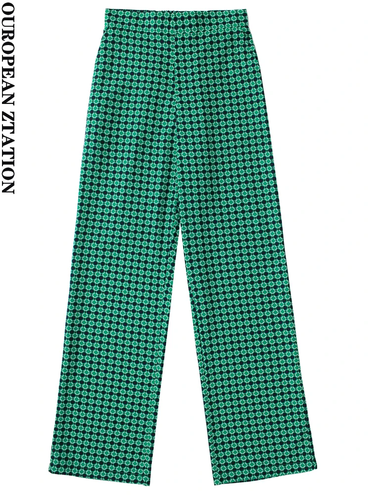 PAILETE Women 2022 fashion side pockets geometric print pants vintage mid elastic waist with drawstring female trousers mujer
PAILETE Women 2022 fashion side pockets geometric print pants vintage mid elastic waist with drawstring female trousers mujer