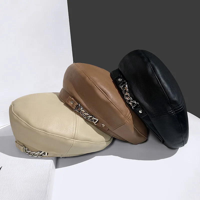 Women Hats Winter Hat Pu Leather Barette Hat Painter Berets Caps for Women Ladies Hats Fashion Hat Elegant Boinas Hombre
Women Hats Winter Hat Pu Leather Barette Hat Painter Berets Caps for Women Ladies Hats Fashion Hat Elegant Boinas Hombre