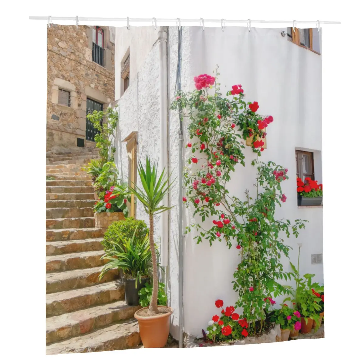 Rural Pastoral Landscape Scenery Shower Curtain Spain Ancient Street Bath Polyester Waterproof Frabic Cloth Screen with Hook set
Rural Pastoral Landscape Scenery Shower Curtain Spain Ancient Street Bath Polyester Waterproof Frabic Cloth Screen with Hook set