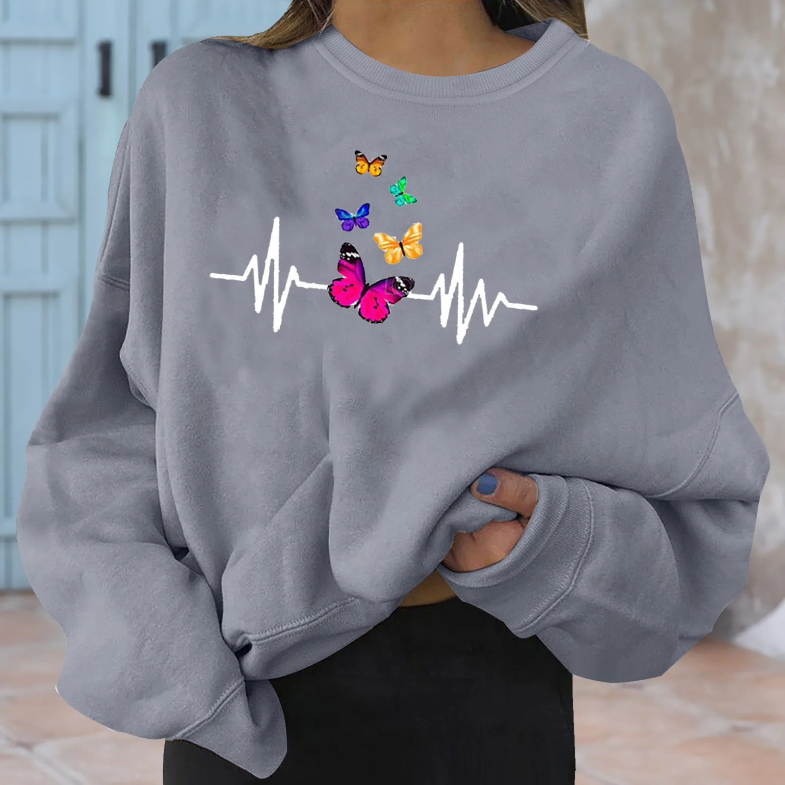 Women Sweatshirts Graphic Sweatshirts No Hood Casual Long Sleeve Round Neck Hooded Tunics Women Plain Oversized Sweatshirt
Women Sweatshirts Graphic Sweatshirts No Hood Casual Long Sleeve Round Neck Hooded Tunics Women Plain Oversized Sweatshirt