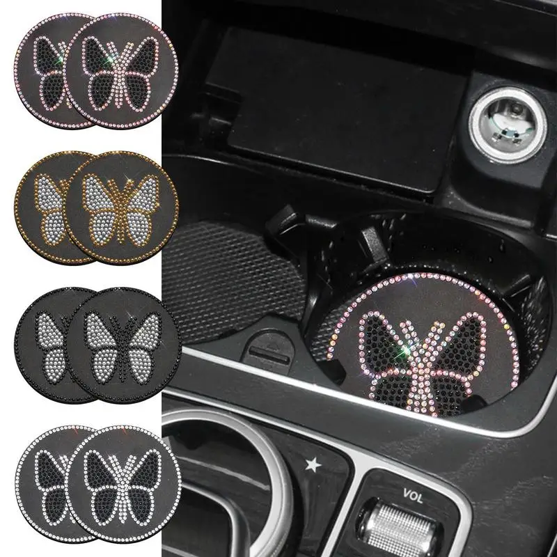 Car Drink Coaster Butterfly Bling Thickened Car Cup Coaster Universal Anti Slip Heatproof Car Interior Accessory For Car Offices
Car Drink Coaster Butterfly Bling Thickened Car Cup Coaster Universal Anti Slip Heatproof Car Interior Accessory For Car Offices